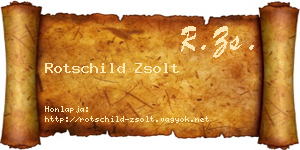 Rotschild Zsolt névjegykártya